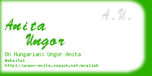 anita ungor business card